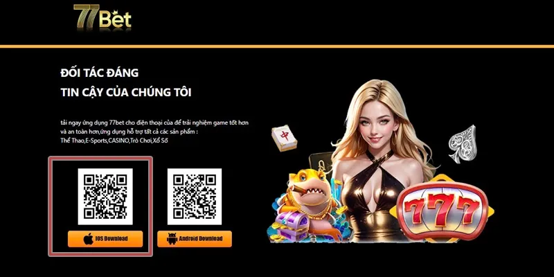 Tải app 77Bet đơn giản về thiết bị chạy hệ điều hành iOS